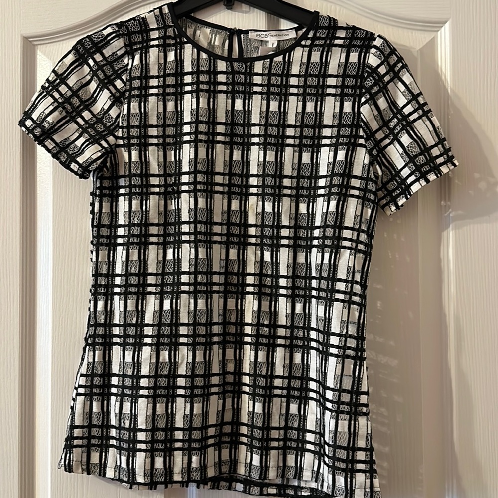 BCBG sheer top